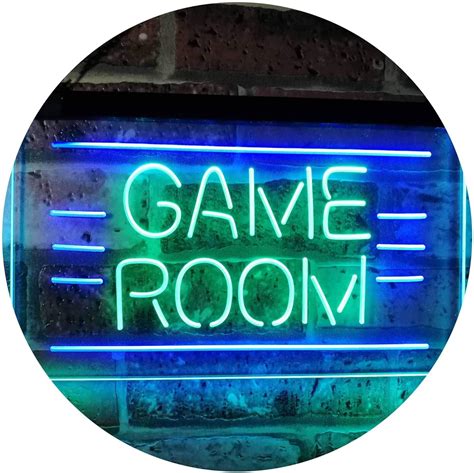 ADVPRO Game Room Man Cave Bar Display Dual Color LED Neon Sign Blue & Red 16" x 12" st6s43-i2338-br
