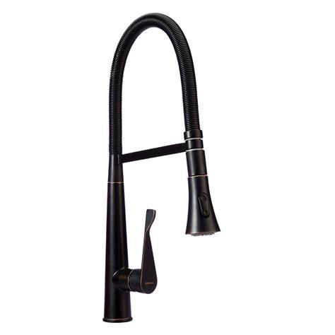 Authentic Amazon Basics Pro-Style Flexible Sprayer Kitchen Faucet, Oil-Rubbed Bronze