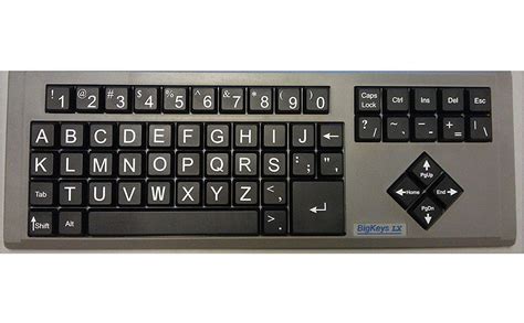 50% Off Discount BigKeys LX ABC Large Print USB Keyboard - Black Keys & White Characters