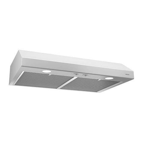 ✓ Broan-NuTone BCSD124WW Glacier Range Hood with Light, Exhaust Fan for Under Cabinet, White, 24-inch