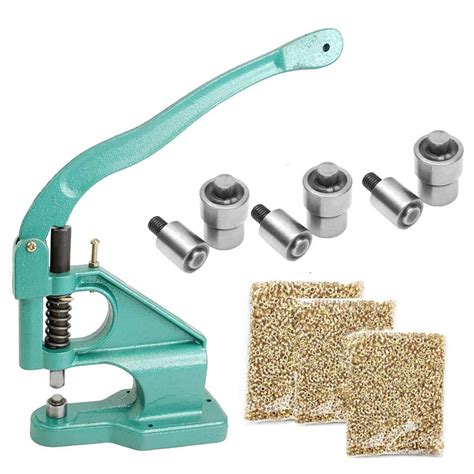 DWIKE Hand Press Grommet Machine Kits with 3 Dies,1500 Golden & 1500 Silver Grommets(Size 1/4", 3/8'', 1/2''),Hole Punch Tool (6mm,10mm,12mm),Hole Making for Leather Craft Curtains Tents