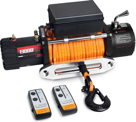 60% Off Discount Electric Winch 12V 13000 lbs Recovery Winch Compatible with Trailer Truck SUV with Wireless Remote Control Kit