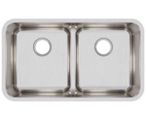 Elkay ELUHAQD3218 Lustertone Classic Equal Double Bowl Undermount Stainless Steel Sink with Aqua Divide