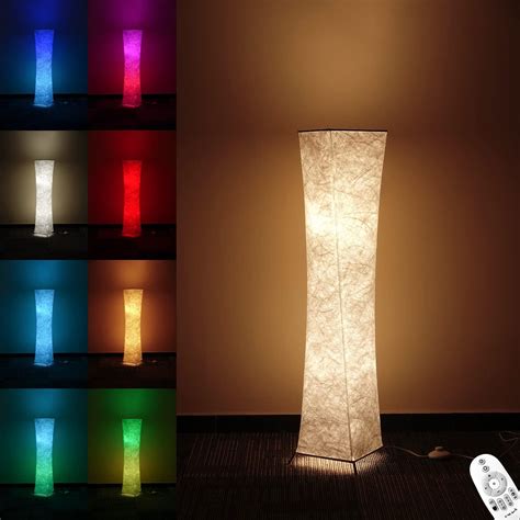 Hottest Sale Floor Lamp, Chiphy 39" Dimmable Standing Lamp, 7 Colors Changing LED Bulbs and White Fabric Lampshade, Remote Control, Modern Lamp for Bedroom, Living Room, Kids Room and Play Room