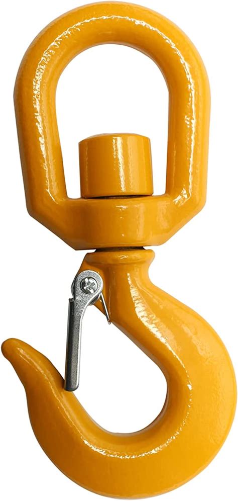 Amazon Crazy 🔥 Deals Indusco 47400943 Drop Forged Alloy Steel Swivel Eye Hook with Latch, 2 Ton Working Load Limit