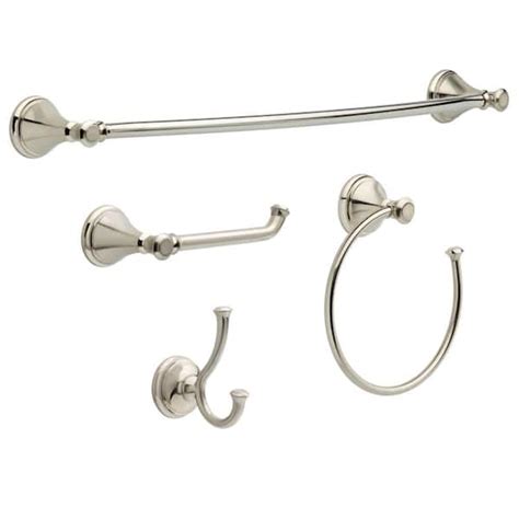 KES Bathroom Hardware Set 4-Piece Stainless Towel Bar Toilet Paper Holder Towel Ring Double Coat Hook Stainless Steel Wall Mounted Brushed Finish, LA242S75-42