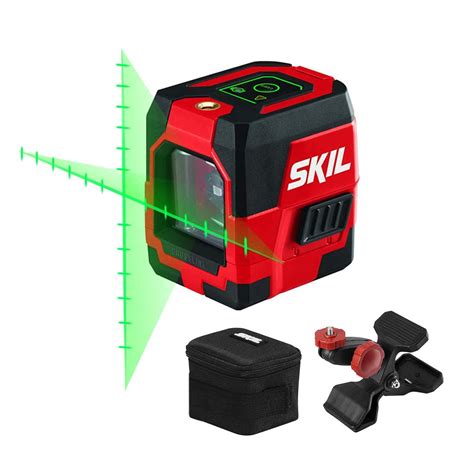 Super Sale 🛒 SKIL Self-Leveling Green Cross Line Laser with Projected Measuring Marks - LL932401