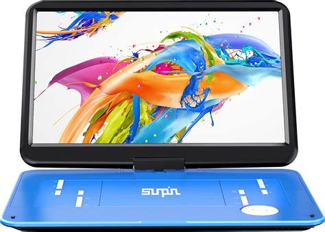 New Product SUNPIN 17.9" Portable DVD Player with 15.6" Large HD Swivel Screen, 6 Hours Rechargeable Battery, Anti-Shocking, Resume Play, Support AV in&Out/USB/SD Card, Region-Free, Remote Controller, Black