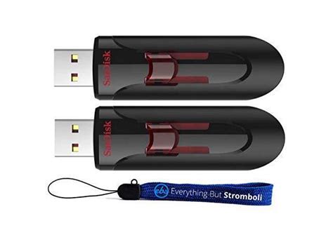Buy 1 get 1 🔥 SanDisk 64GB Glide 3.0 CZ600 (2 Pack) 64G USB Flash Drive Flash Drive Jump Drive Pen Drive High Performance - with (1) Everything But Stromboli (tm) Lanyard