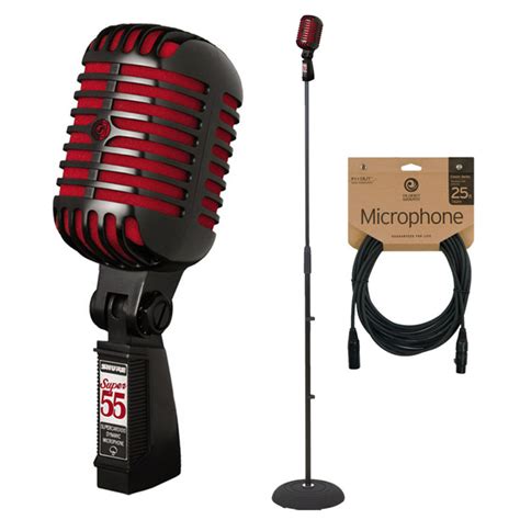 Shure Super 55 Microphone Bundle with Mic Boom Stand and XLR Cable