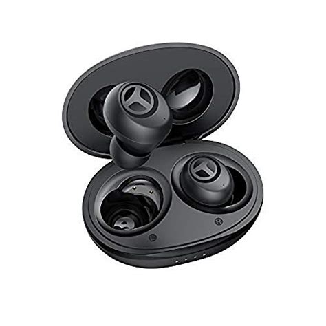 TRANYA T10 Bluetooth 5.0 Wireless Earbuds with Wireless Charging Case IPX7 Waterproof TWS Stereo Headphones in Ear 12mm Driver Built in Mic aptX Headset Premium Sound with Deep Bass for Sport Black