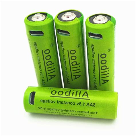 USB Rechargeable AA Batteries 1500mAh High Capacity 1.5V Fast Charging Lithium Rechargeable Batteries with 4 in 1 USB Charging Cable can be Charged Either by 5V Charger or USB FUVALY (4 Pack)