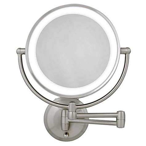 Zadro 10X/1X Magnification Next Generation LED Lighted Wall Mount Mirror, Satin Nickel, 1.0 Count