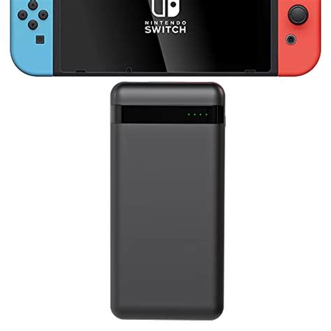 for Nintendo Switch/Switch OLED Attached Power Bank, Marval.P GuliKit Battery Master, 10000mAh 5V/3A Flash Rechargeable Tech, Backup Battery Pack Charging Case for Extending 10+ Playing Hours